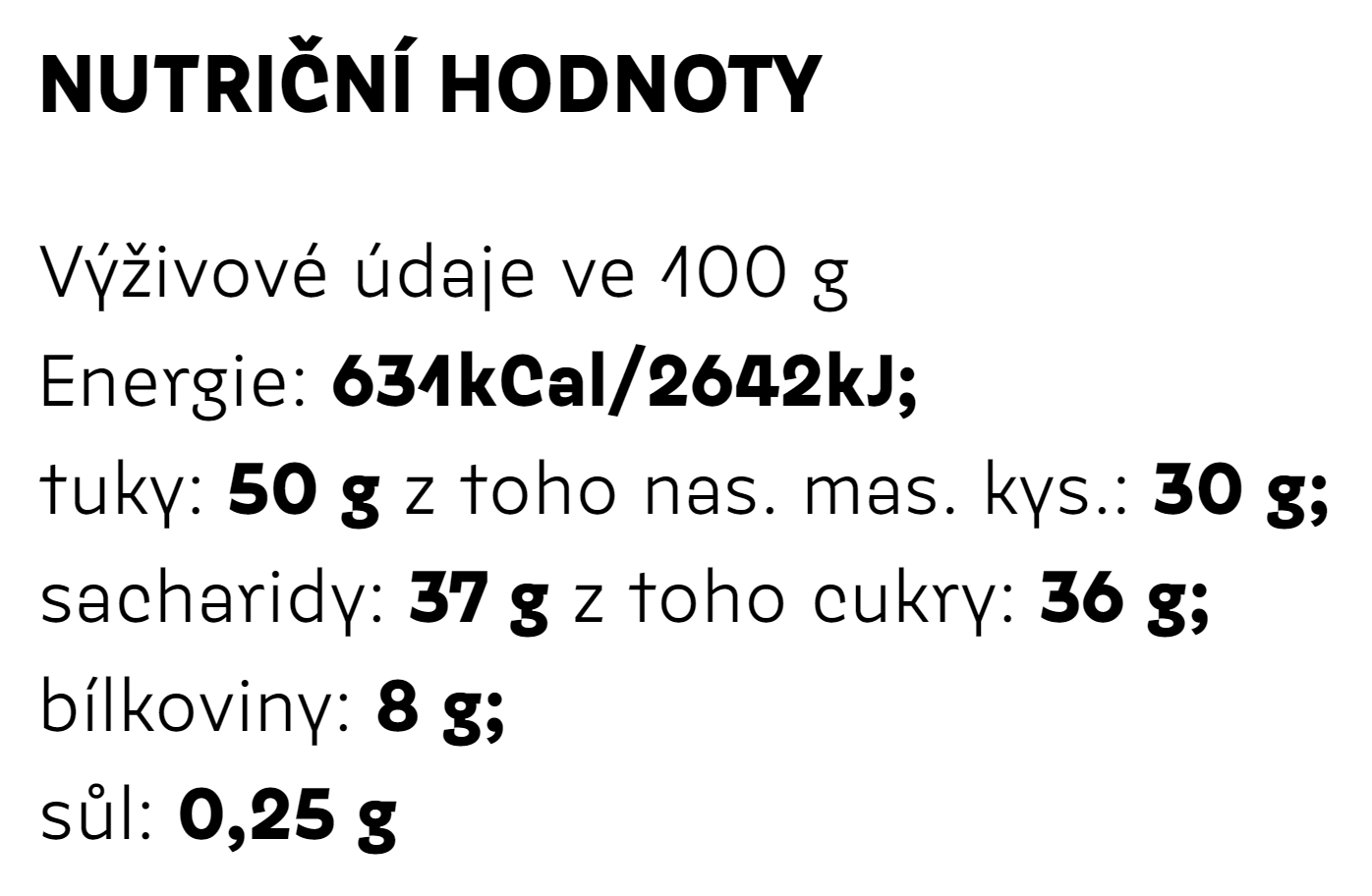 HODNOTY MALINOVÁ ČOKOLÁDA